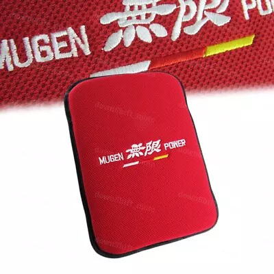 JDM MUGEN POWER Red Fabric Car Center Console Armrest Cushion Pad Cover New X1 • $13.99