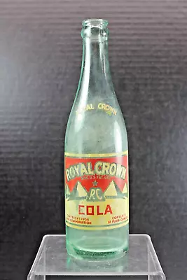 Royal Crown Cola Soda Bottle 12oz.  Auburn Maine. Copyright 1936 ACL Nehi Co. • $11