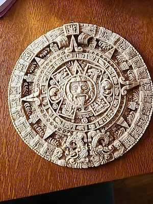 Mayan Aztec Sunstone Archaeological Calendar Wall Plaque 11  02 • $30