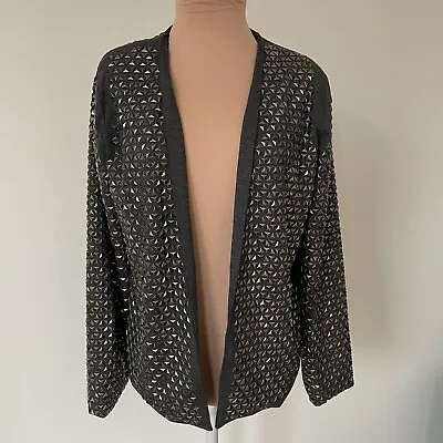 Zara Collection Special Edition Open Front Heavy Studded Blazer Jacket NWT Sz M • $115