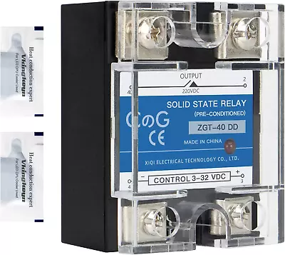 CG Solid State Relay SSR-40DD DC To DC Input 3-32VDC To Output 5-240VDC 40A Sing • $16.01