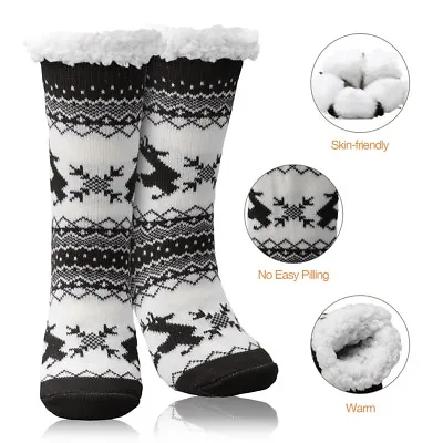 [Anti-Skid] Winter Slipper Socks Super Warm Thermal Soft Velvet Fleece-Lined US • $15.19