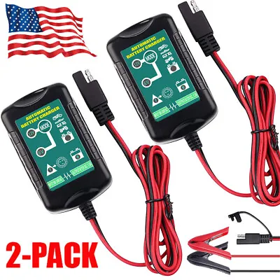 2 Packs Battery Charger Maintainer Trickle 6V 12V 1.5A Car Automatic Motorcycle • $38.99