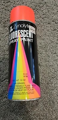 Vintage Zynolyte Fluorescent Spray Paint Can RED • $9.99