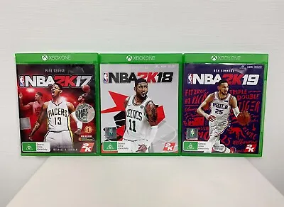 Microsoft Xbox One NBA 2K17 2K18 & 2K19 Game BUNDLE R4 PAL AUS/NZ • $13.95