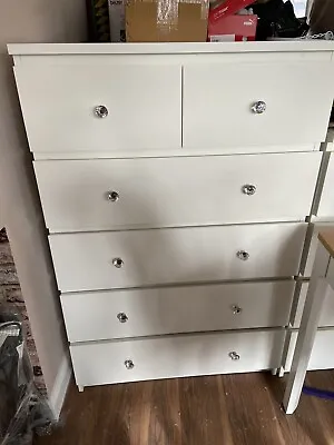 Malm Chest Of 6 Drawers White Diamonte • £65