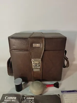 $100 • Buy Vintage Leather Camera Bag Canon Ae-1 With Papers