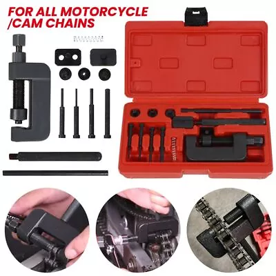 Motorcycle Bike Chain Breaker Splitter Link Riveter Universal Set Riveting Tools • $20.99