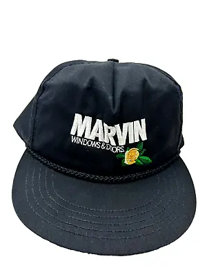 Marvin Windows Doors Manufacturer Vintage Hat Cap Strapback Black B49 C • $9.89