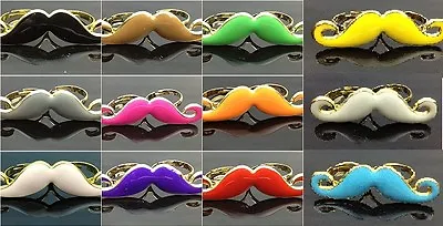 Multicolor Vintage Curled Mustache Beard Moustache Double Fingers Ring  • $2.48