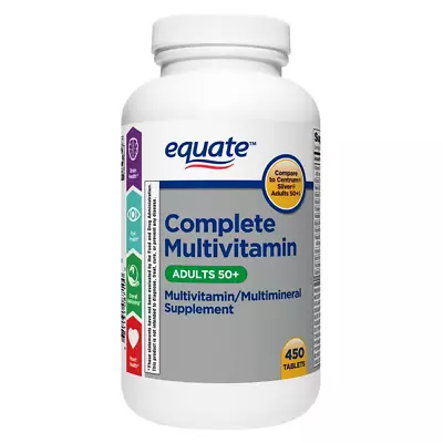 Equate Complete Multivitamin/Multimineral Supplement Tablets Adults 50+ 450CT • $12.77