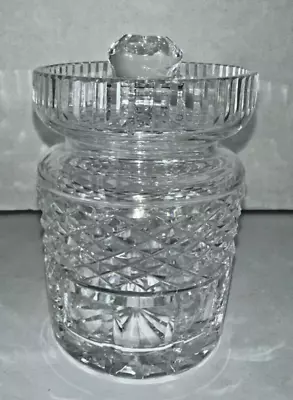 Vintage WATERFORD Crystal CASTLEMAINE Jam Condiment Jar Honey Pot With Lid • $50