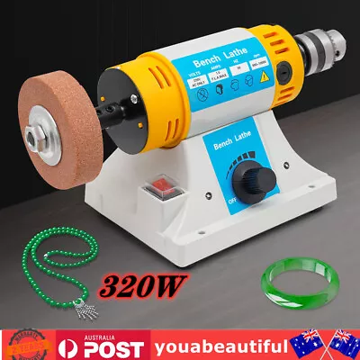 320W Jewelry Polishing Machine Gem Rock Buffer Bench Lathe & Grinding Machine • $103