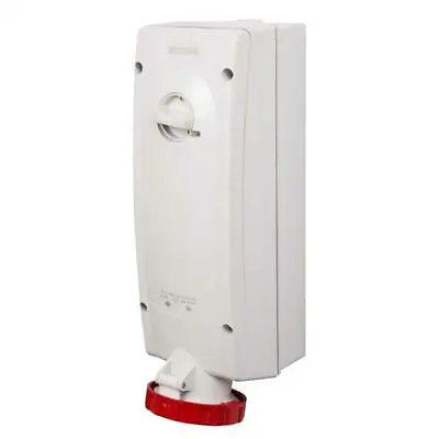 1x 561.6387 Scame Switchable Interlock Socket 63A 415V 5Pin 3P+N+E IP67 6H Earth • £194.95