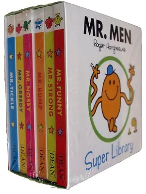 £9.75 • Buy NEW BOX SET Of 6 MR MEN Board Books TICKLE NOSEY BUMP FUNNY STRONG GREEDY Miss