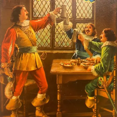 1970s Three Musketeers Pabst Blue Ribbon Beer Tavern Restaurant Menu Cover • $19.25