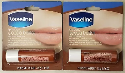Vaseline Lip Therapy Cocoa Butter Lip Balm: Set Of 2 *NEW* Expires 2026 • $8.49
