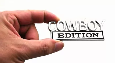 1pc Cowboy Edition Emblem 3D Metal Badge Decal Sticker For Universal Chrome • $7.64