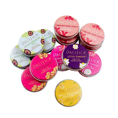 Set Of Pacifica Vegan Solid Perfume Scented Wax Tins 0.33oz / 10g Discontinued  • $60