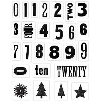 Fa La La Clear Stamp  ADVENT CALENDAR Christmas Holiday Countdown Numbers 30843 • $15.99