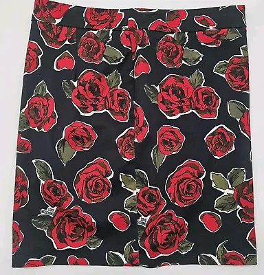 Love Moschino Rose Print Mini Cotton Skirt Size US 6 Read • $24.95