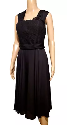 Ted Baker Black Contrast Wrap Wedding Party Races Dress Bnwt Uk 10 Ted 2 Rrp£179 • £24.99