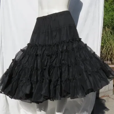 Vtg 80s NITA SMITH Women’s XXL Black Square Dance Petticoat Full Skirt 40 – 50  • $47.99