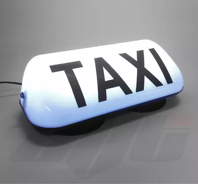 36cm Taxi Roof Sign Aerodynamic Magnetic Taximeter Cab Top Lamp 12V White Light • $44.19