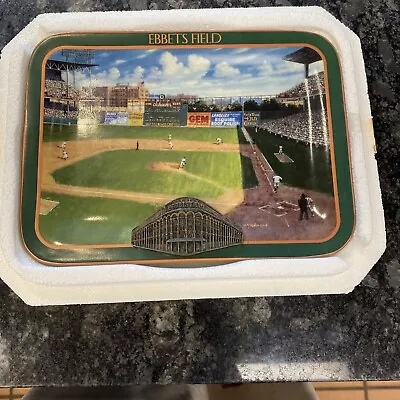 Collectible Baseball Plate Ebbets Field By David Henderson / Lost Ballparks 1996 • $10