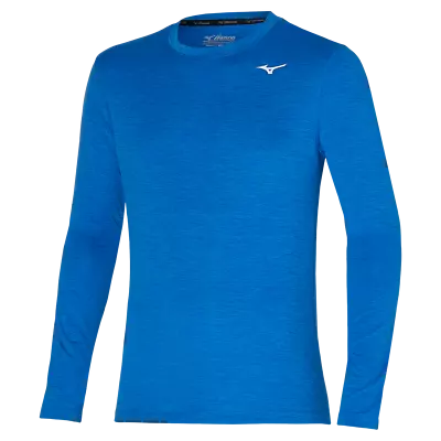 Mizuno Impulse Core Long Sleeve Mens T-Shirt - Turksih Sea Blue  • $29.04