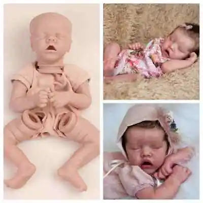 UK Realistic Reborn Baby Dolls Kits Unpainted Vinyl Silicone DIY Newborn Moulds • £18.46