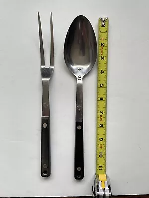 Vtg Flint Arrowhead Solid Serving Basting Spoon & Meat Carving Turning Fork Lot • $22