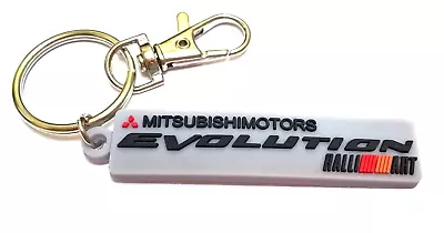 Rare Mitsubishi Keychain Ralliart Rubber Key Holder Lancer Evo Scratch Protect • $7