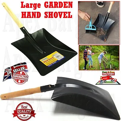 Metal Hand Shovel Dust Pan Garden Coal Fire Stove Indoor Outdoor Multipurpose UK • £6.89
