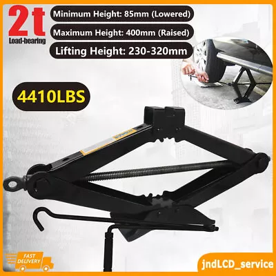 Mini Portable Scissor Jack 2 Ton Car Van Vehicles Stand Tire Tool With Handle • $27.99