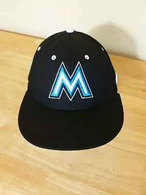 Miami Marlins DC Sports MLB Elite Series Black Mens Hat Cap Fitted Size M/L • $14.95