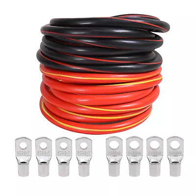 4 AWG Gauge Battery Inverter Cable Power Wire With Lug For Marine Solar RV Lot • $23.49