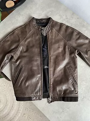 Vintage Schott NYC Brown Buffalo Leather Moto Jacket Archive • $240