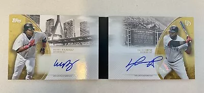 2023 Topps Dynamic Duals David Ortiz Manny Ramirez Booklet Auto 1/1 RED SOX • $850