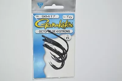 Gamakatsu Octopus Straight Eye Se 4x Strong Hooks 7/0  Bait Hook  98417 • $5.95
