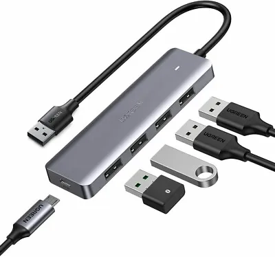 $25.99 • Buy UGREEN 4-Port USB 3.0 Hub Ultra Slim Data Hub With 5V Micro USB Power Compatible