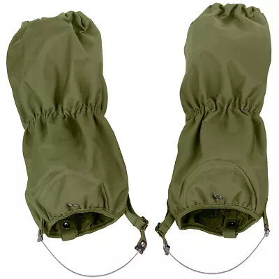 MFH Waterproof Military Patrol Walking Gaiters Hiking Bushcraft Winter OD Green • $44.95
