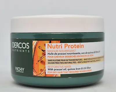 Vichy Dercos Nutrients Nutri Protein Restorative Mask For Dry Hair 250 ML New • $23.50