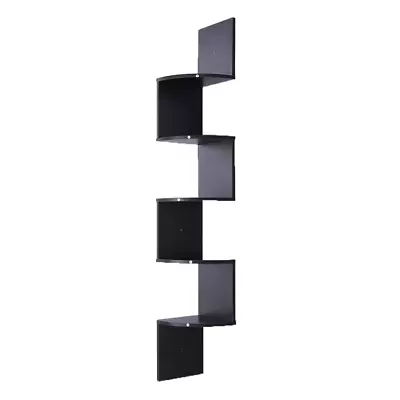 Sarantino 5 Tier Corner Wall Shelf Display Shelves Dvd Book Storage Rack Floatin • $40.79