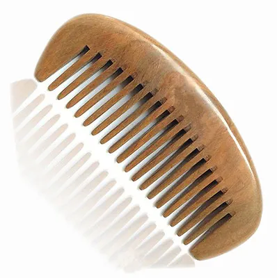 UK Seller! Handcraft Green Sandalwood Sandal Wood Half Moon Shape Comb Gift 12cm • £5.88