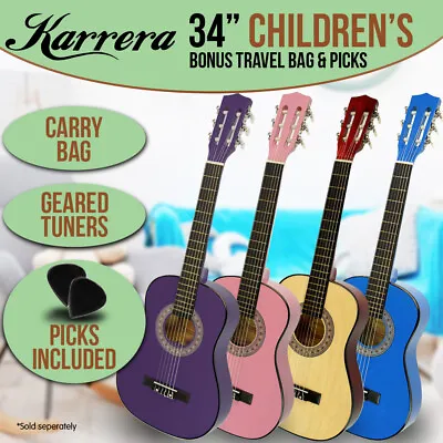 $60 • Buy Karrera Chidrens Acoustic Guitar Ideal Kids Gift34in String Musical Instrument