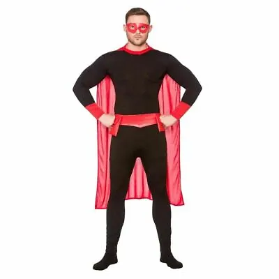 Superhero Cosplay Stag Do Outfit Fancy Dress Adults Men Male Super Hero Costume • £24.99