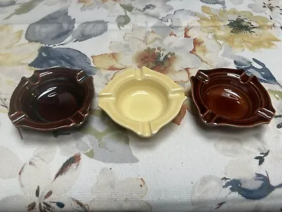 Early California Vernon Kilns Authentic California Pottery Ashtrays U Get All 3. • $45