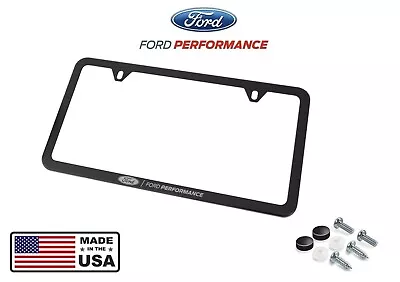 Mustang F-150 Ford Performance Black Stainless Steel License Plate Frame • $24.95