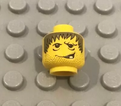 LEGO Scary Male Minifig Head With Shaggy Hair Stubble And One Tooth Halloween • $2.85